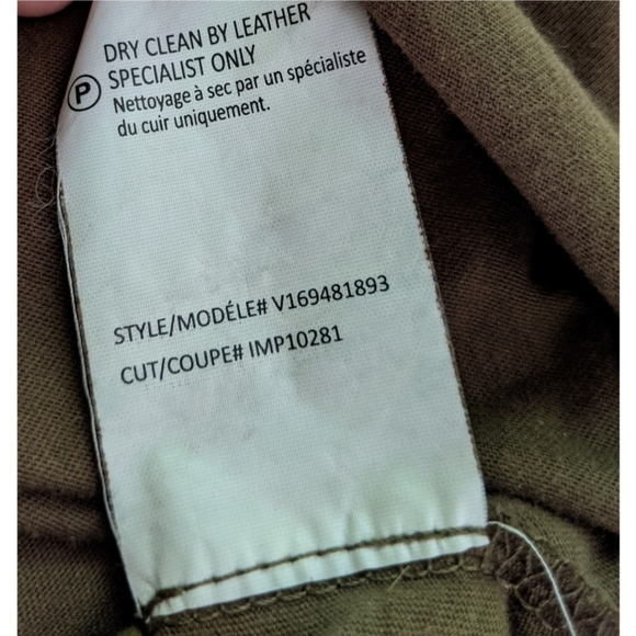 Vince Tee Shirt Lambskin Leather Short Sleeve - Picture 8 of 9